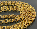 Vintage 12K Yellow Gold Chino Link Chain Necklace 46cm Long