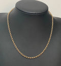 9K Yellow Gold Belcher Link Chain Necklace 45m Long