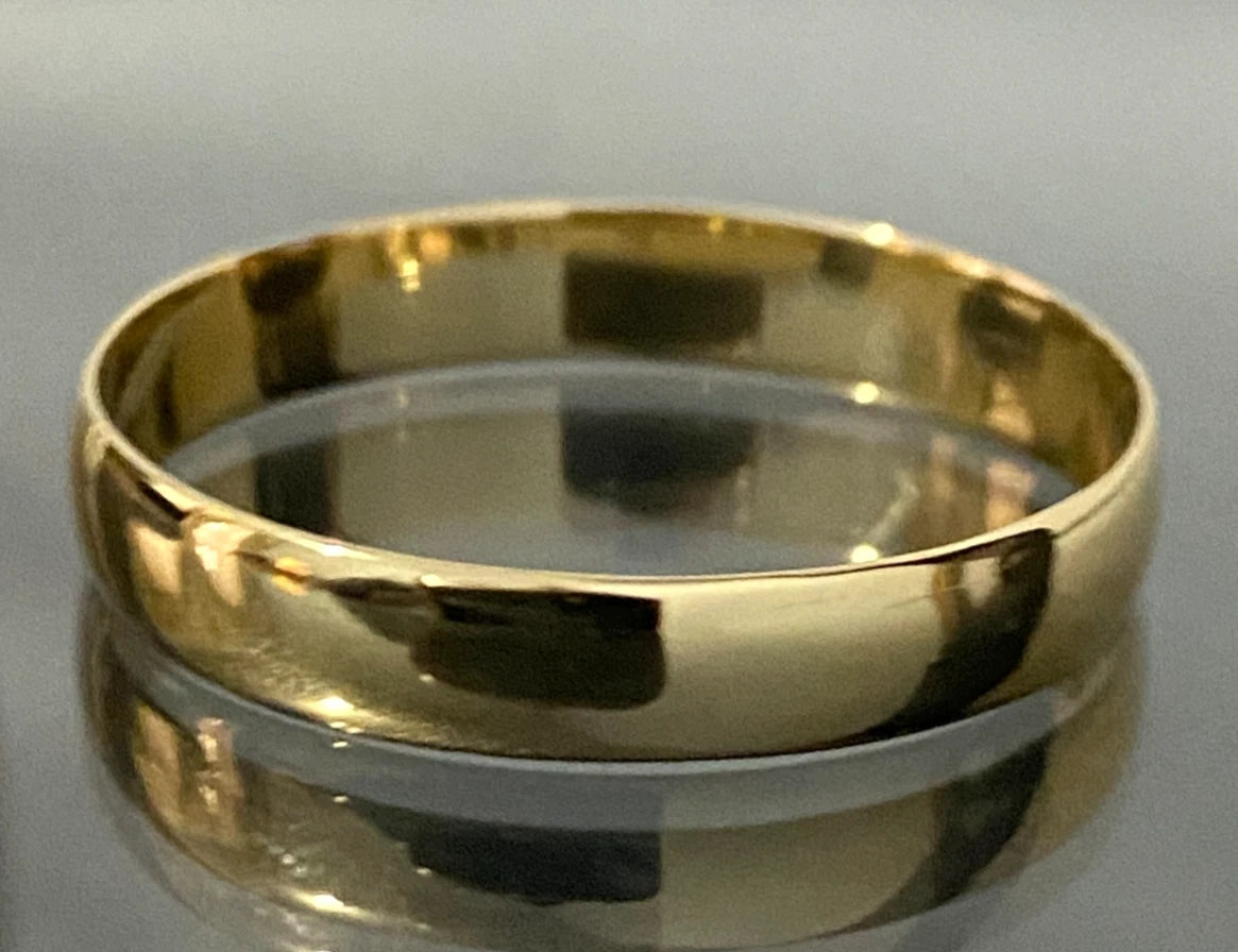 18K Yellow Gold Men's Wedding Band Ring Size Z+4