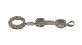 9K White Gold & 0.33CT Diamond Triple Circle Drop Pendant 40mm