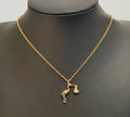 9K Yellow Gold Stork & Baby Charm Pendant 23.0mm high