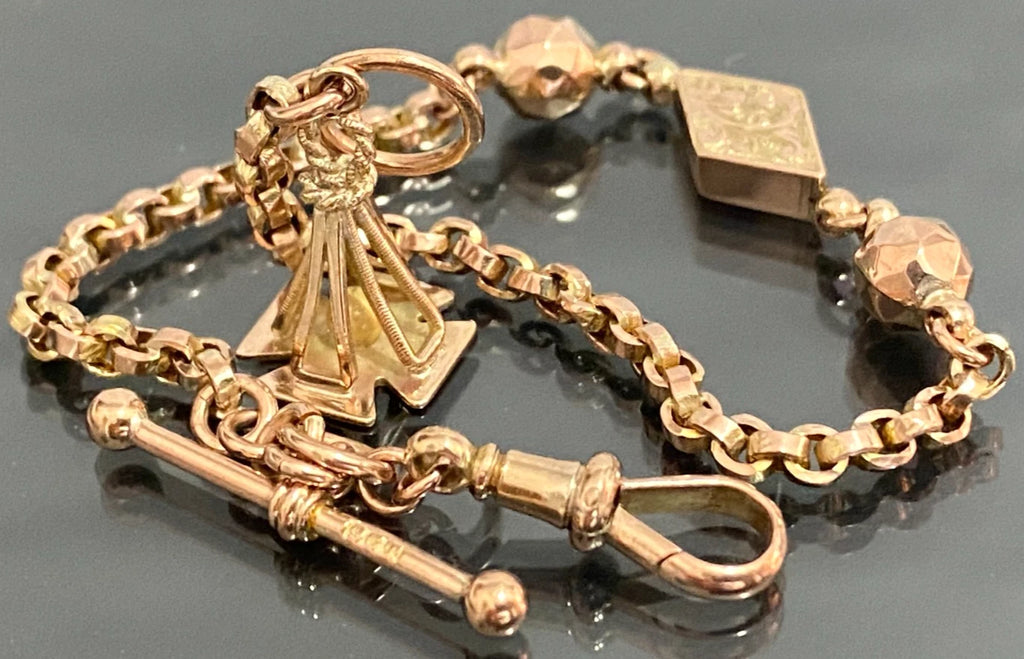 Victorian 9K Rose Gold Albertina Bracelet - Victorian Jewellery