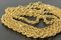 18K Yellow Gold Rope Link Chain Necklace 49.5cm Long