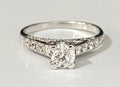 10K White Gold and 0.75CT Diamond Engagement Ring Size L - 5 1/2