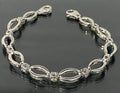 9K White Gold & Multi-Gemstones Bracelet 19cm
