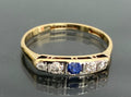 Antique 18ct Yellow Gold & Platinum Diamond Ring Size M 1/2 (US 6.5)