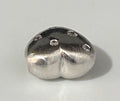 9K White Gold & Cubic Zirconia Flush Set Heart Pendant