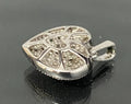 9K White Gold & 0.15CT Diamond Set Heart Pendant