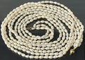 White Cultured Pearl Multi-Strand Necklace W/ 9K Yellow Gold Clasp 79cm Long