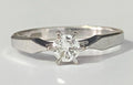 18K White Gold & 0.25CT Diamond Solitaire Ring Size K 1/2 - 5 3/8