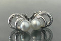 18K White Gold & Pearls Stud Earrings