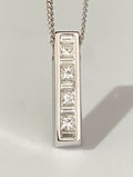 18K White Gold W/ 0.60CT Diamond Pendant