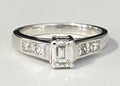 18K White Gold & 0.75CT Diamond Engagement Ring Size L - 5 3/4