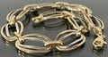 9K Yellow Gold Oval Fancy Link Bracelet 19.0cm Long