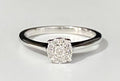 9K White Gold & 0.15CT Diamond Engagement Ring Size K 1/2 - 5 3/8