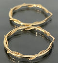 9K Yellow Gold Twisted Hoop Earrings