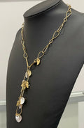 Italian 14K Yellow Gold & Mother of Pearl Chain Necklace
