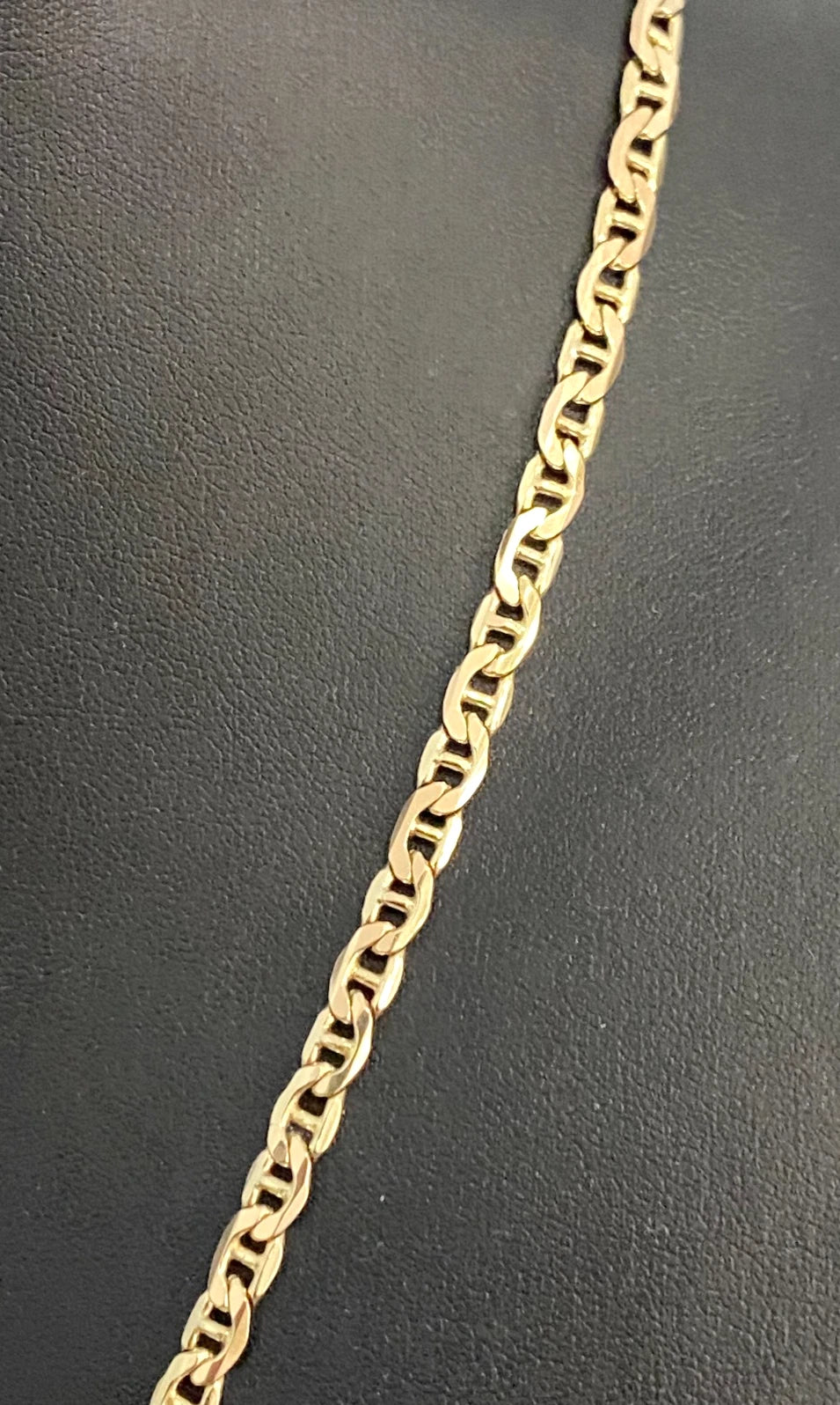 14K Yellow Gold Anchor Link Chain Necklace 57.0cm Long