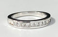 14K White Gold & 0.50CT Diamond Eternity Channel Set Ring Size L 1/2 - 5 7/8