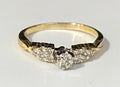 14K Yellow Gold & 0.30CT Diamond Engagement Ring Size P 1/2 - 7 3/4