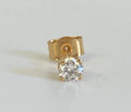 9K Yellow Gold & Diamond Single Stud Earrings