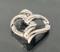 9K White Gold & Diamond Heart Pendant
