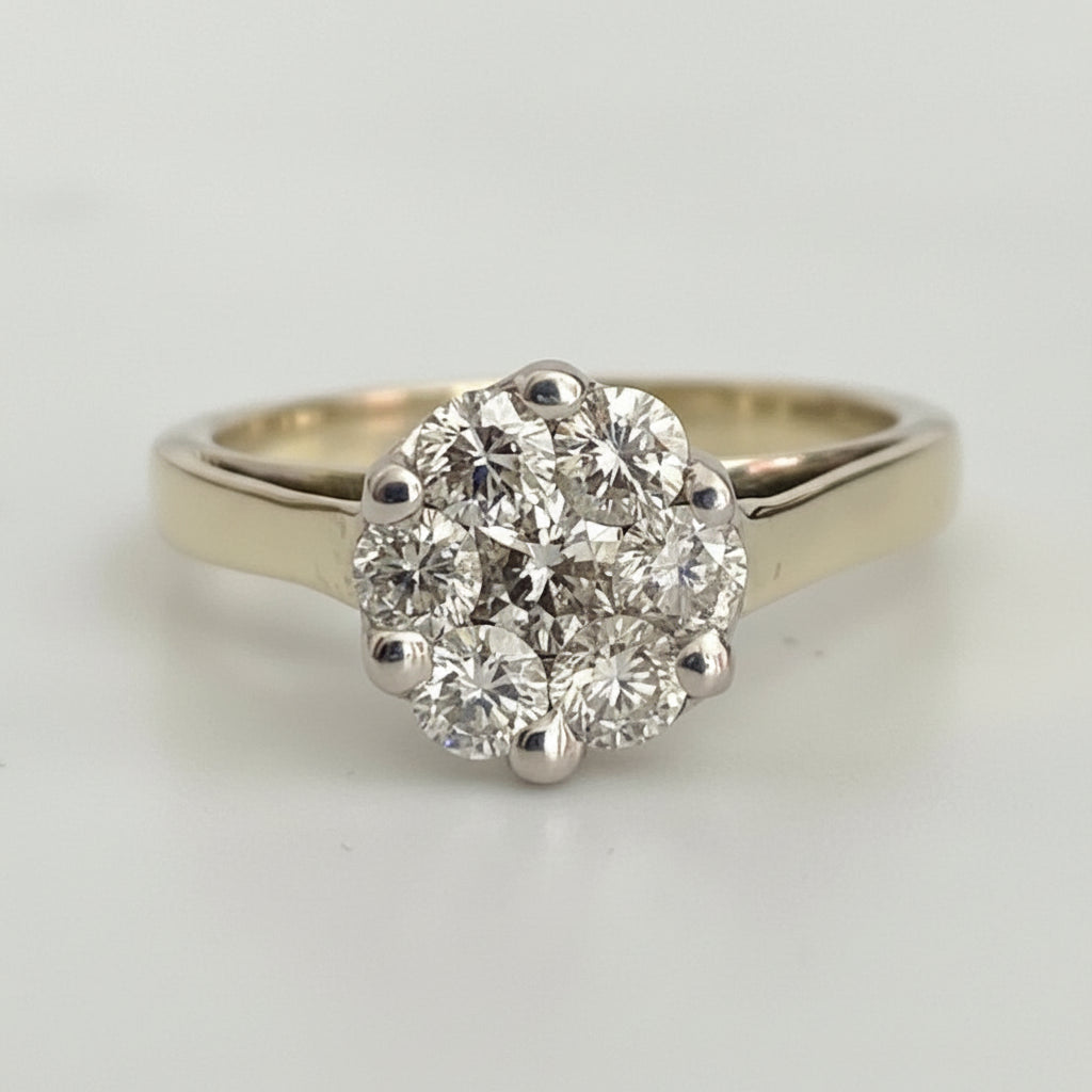 14K Yellow Gold 0.70CT Diamond Engagement & Anniversary Ring Size L 1/2 (US 6)