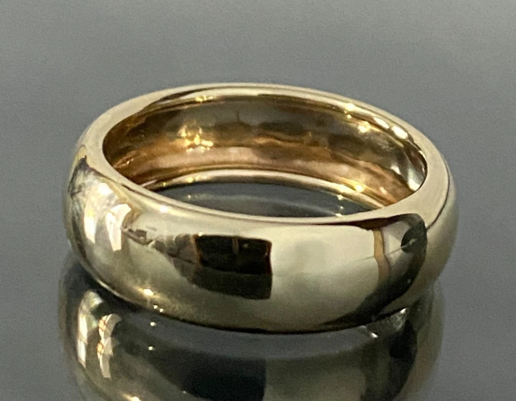 9K Yellow Gold Plain Wedding Band Ring Size L 1/2 - 6