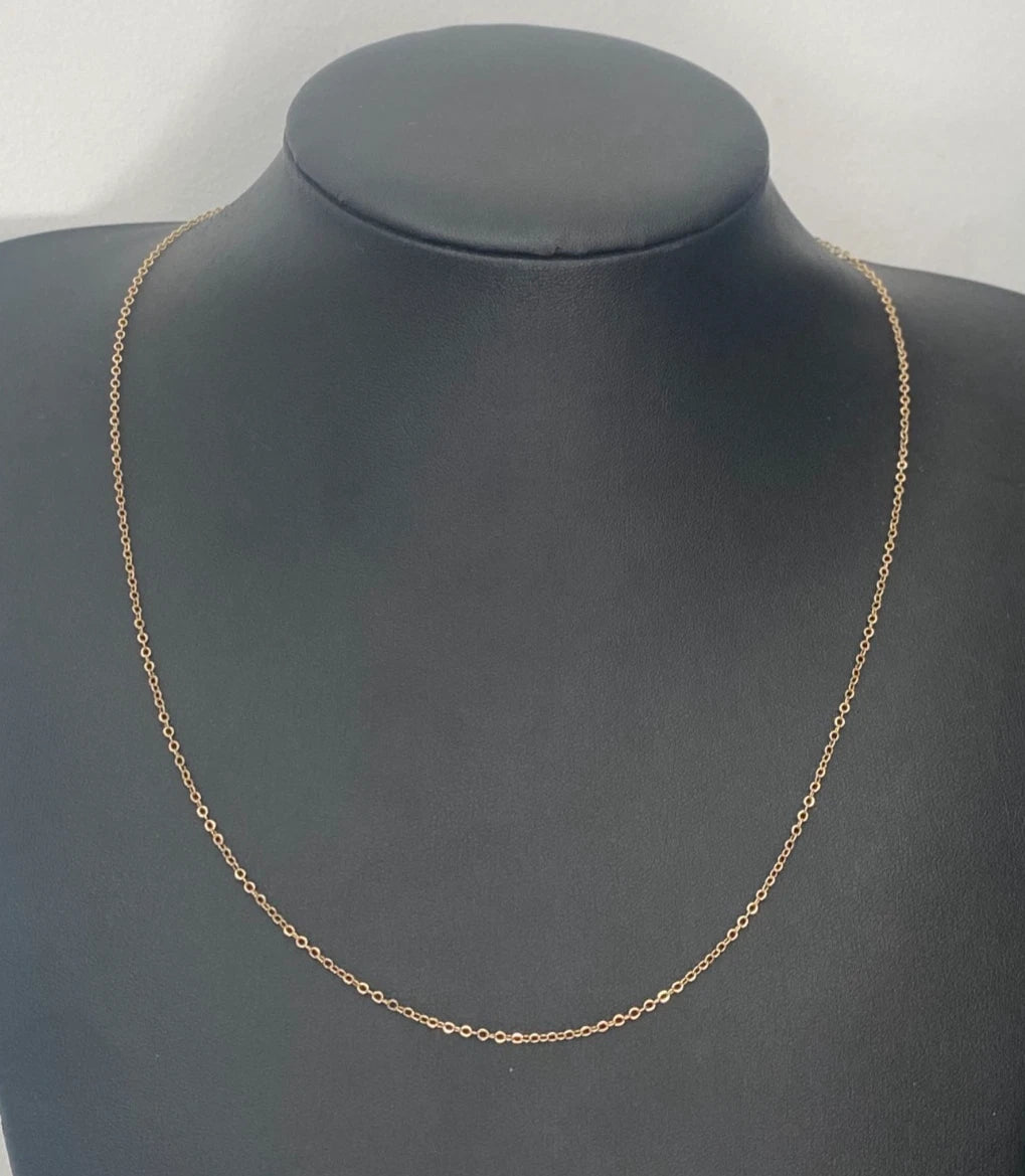 9K Yellow Gold Cable Link Chain Necklace 54cm Long