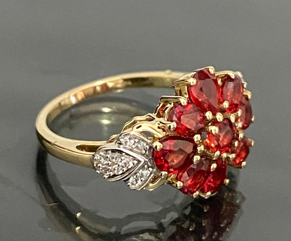 9ct Yellow Gold with 2.25CT Natural Ruby Dress Ring Size L (US 5.75)
