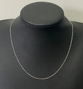 9K White Gold Prince of Wales Link Chain Necklace 46cm Long