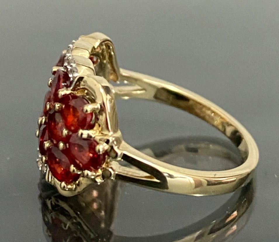 9ct Yellow Gold with 3.0CT Natural Ruby Dress Ring Size L (US 5.75)