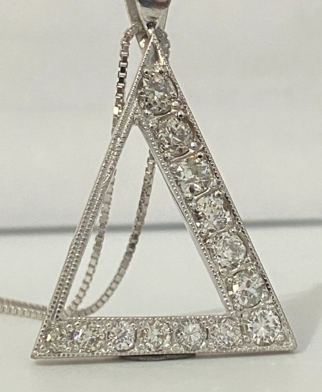 18K White Gold & 1.87CT Diamond Pendant
