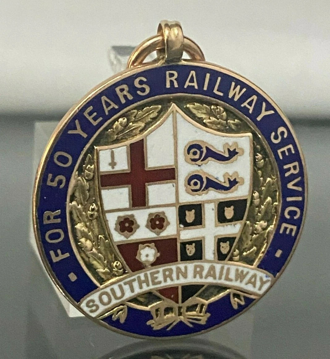 9K Rose Gold & Enamel Fob Medal C1932