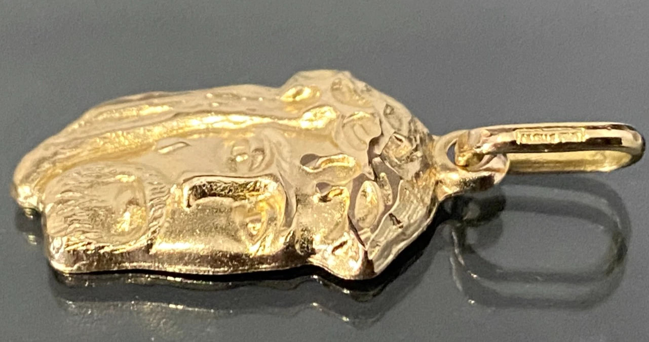 18K Yellow Gold Jesus face Charm/ Pendant