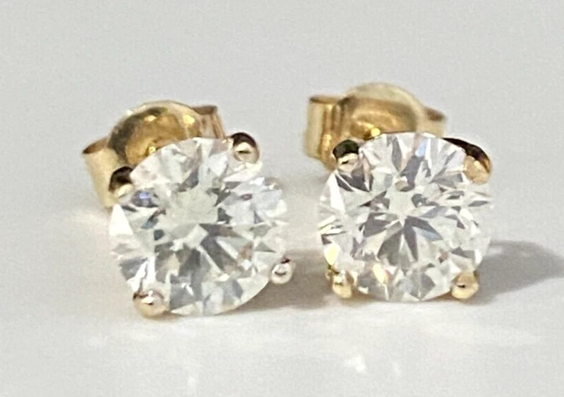 1.20CT GIA certified Round Brilliant Diamond Stud Earrings