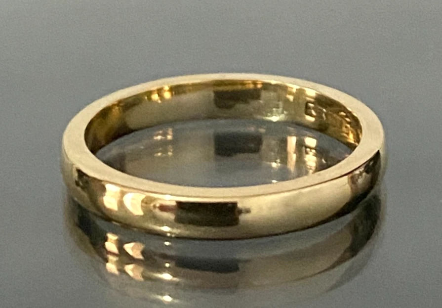 Antique Australian 18K Yellow Gold Wedding Band Ring Size J 1/2 - 5