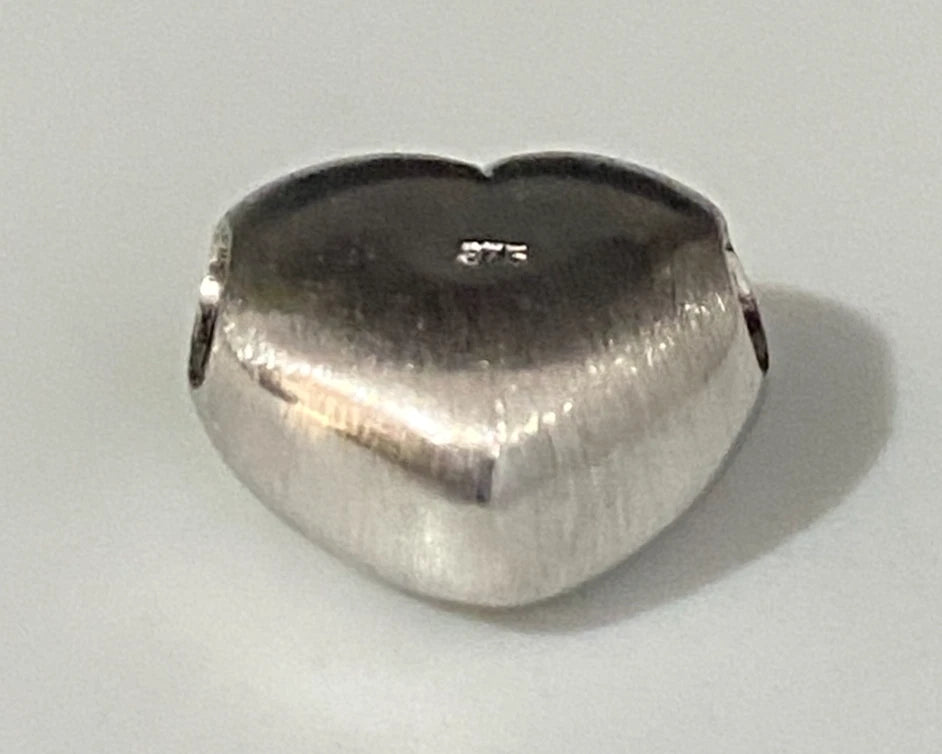 9K White Gold & Cubic Zirconia Flush Set Heart Pendant