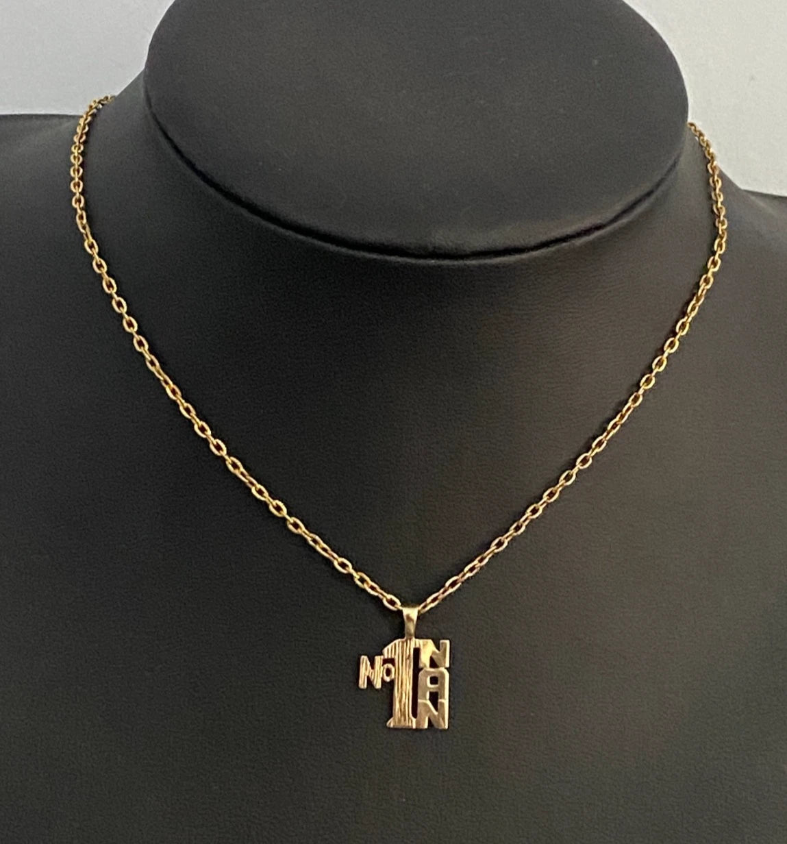 9K Yellow Gold " No 1 NAN " Pendant