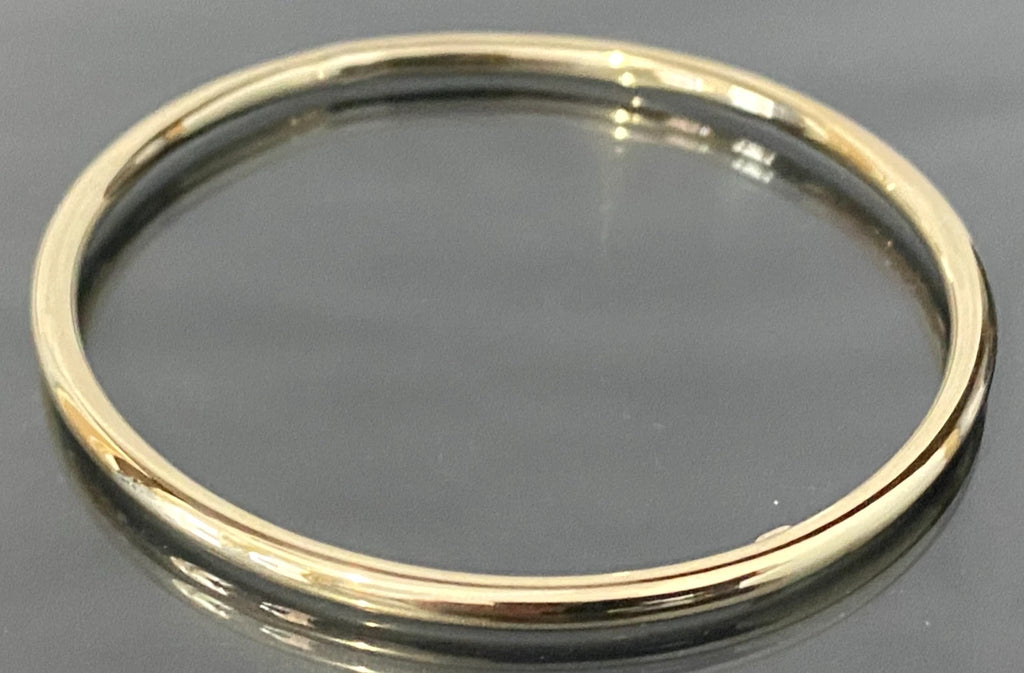 9K Yellow Gold Hollow Bangle 58mm