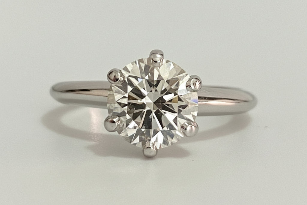 950 Platinum 1.50ct Round Brilliant Diamond Solitaire Engagement Ring – F/G SI