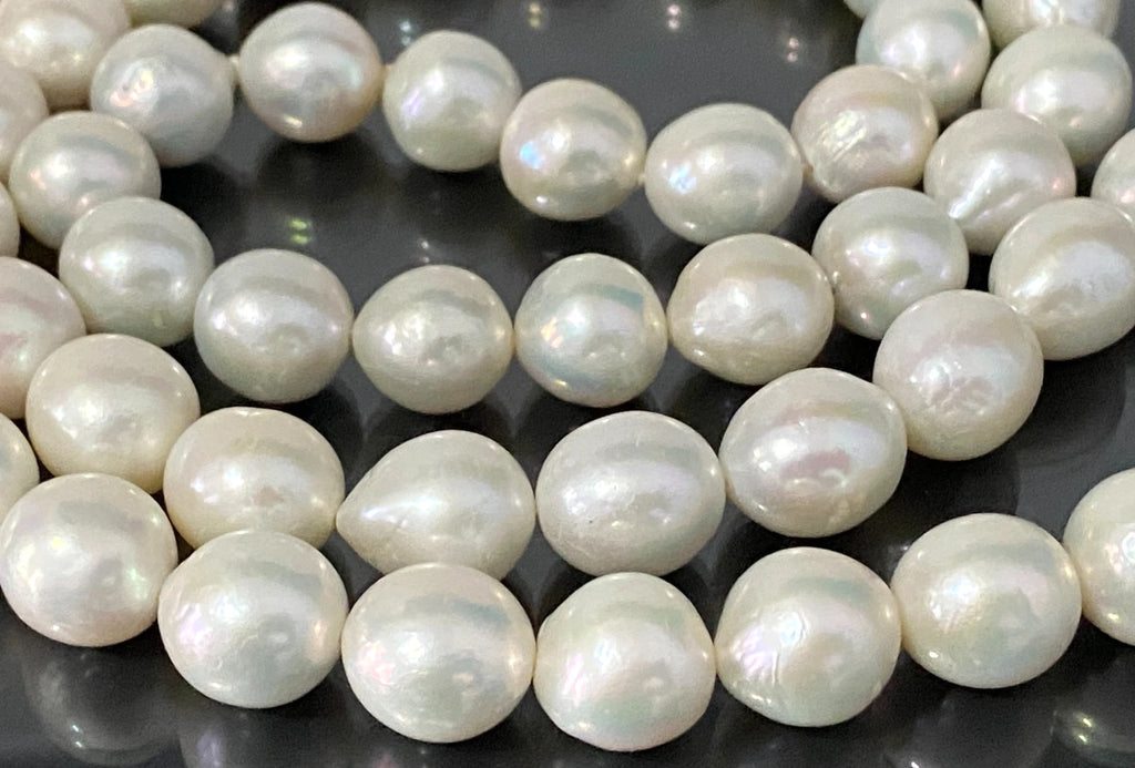 Large White Pearl Single-Strand Necklace 84cm Long 12 - 13mm
