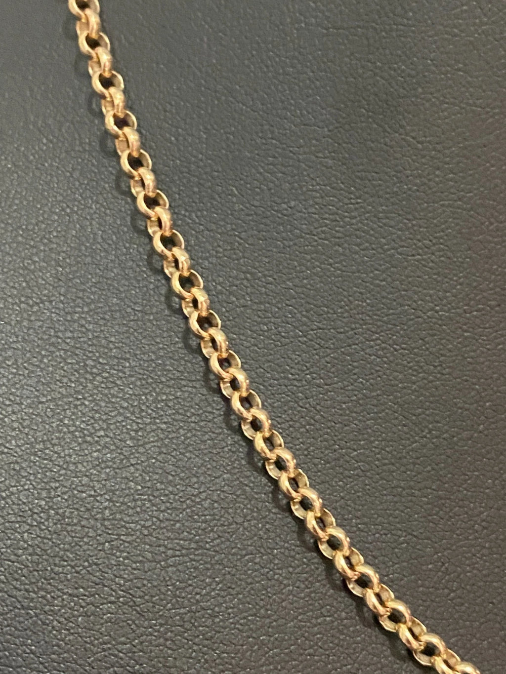 9K Yellow Gold Belcher Link Chain Necklace 45m Long