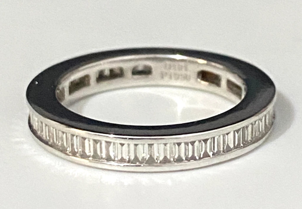950 Platinum & 1.0CT Diamond Full Eternity Ring Size J - 5