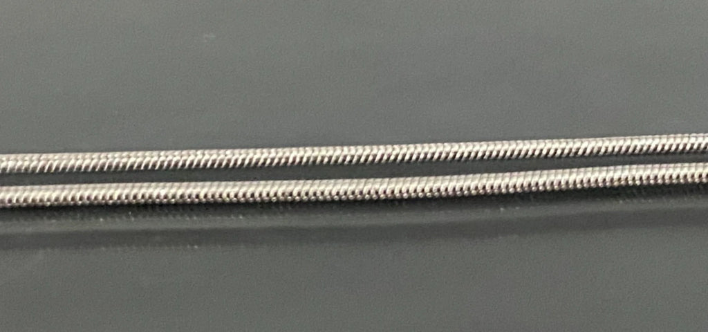 18K White Gold Snake Link Chain Necklace 40cm Long