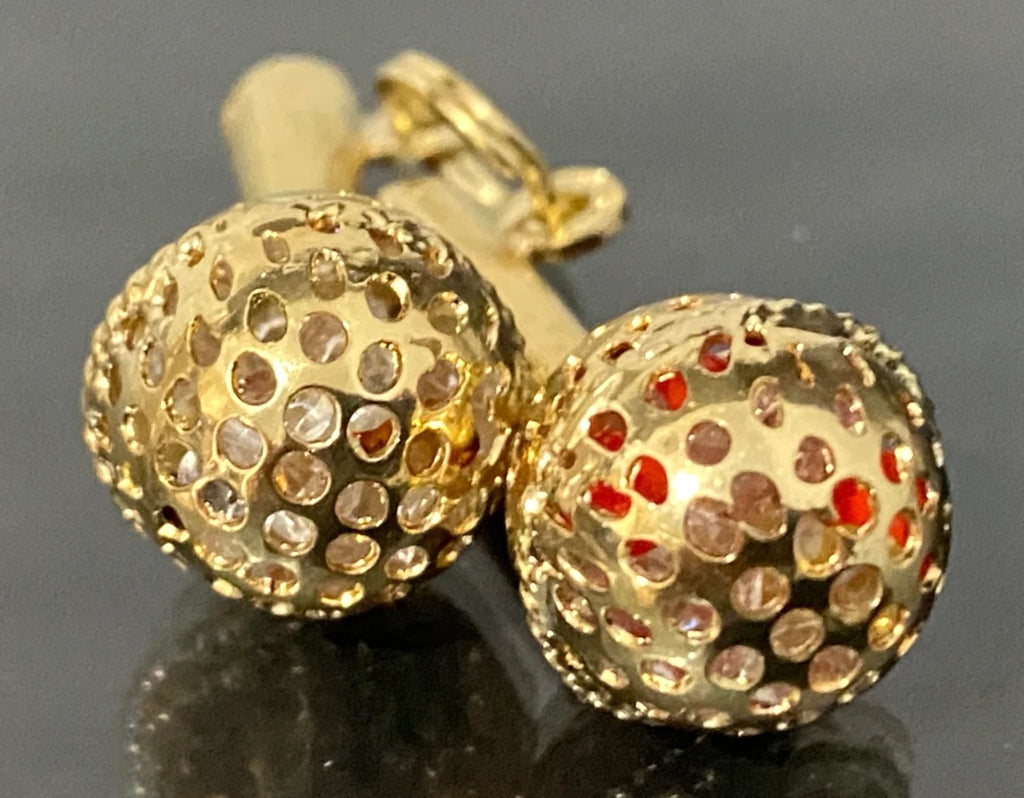 18K Yellow Gold Maracas Drop Pendant / Charm