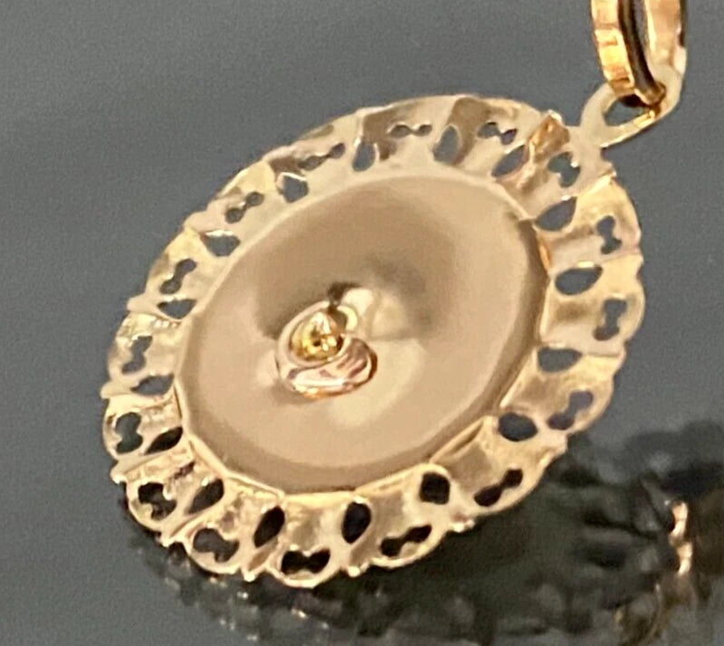 18K Rose Gold Madonna Pendant