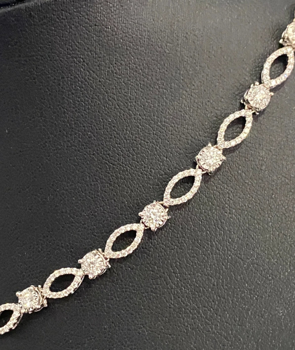 18K White Gold & 2.50CT Diamond Statement Drop Necklace