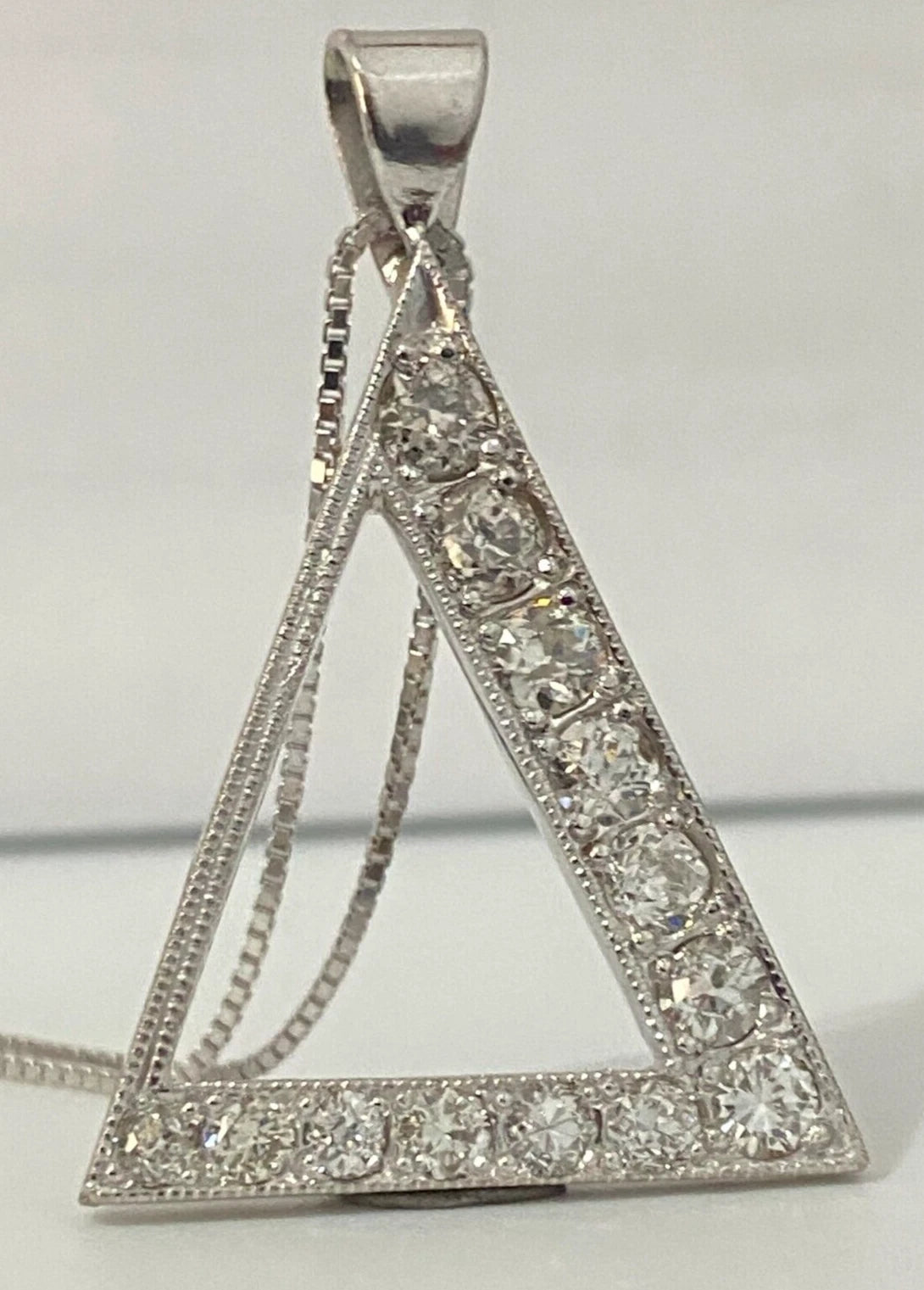 18K White Gold & 1.87CT Diamond Pendant