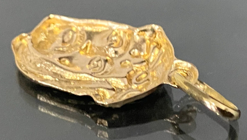 18K Yellow Gold Jesus face Charm/ Pendant